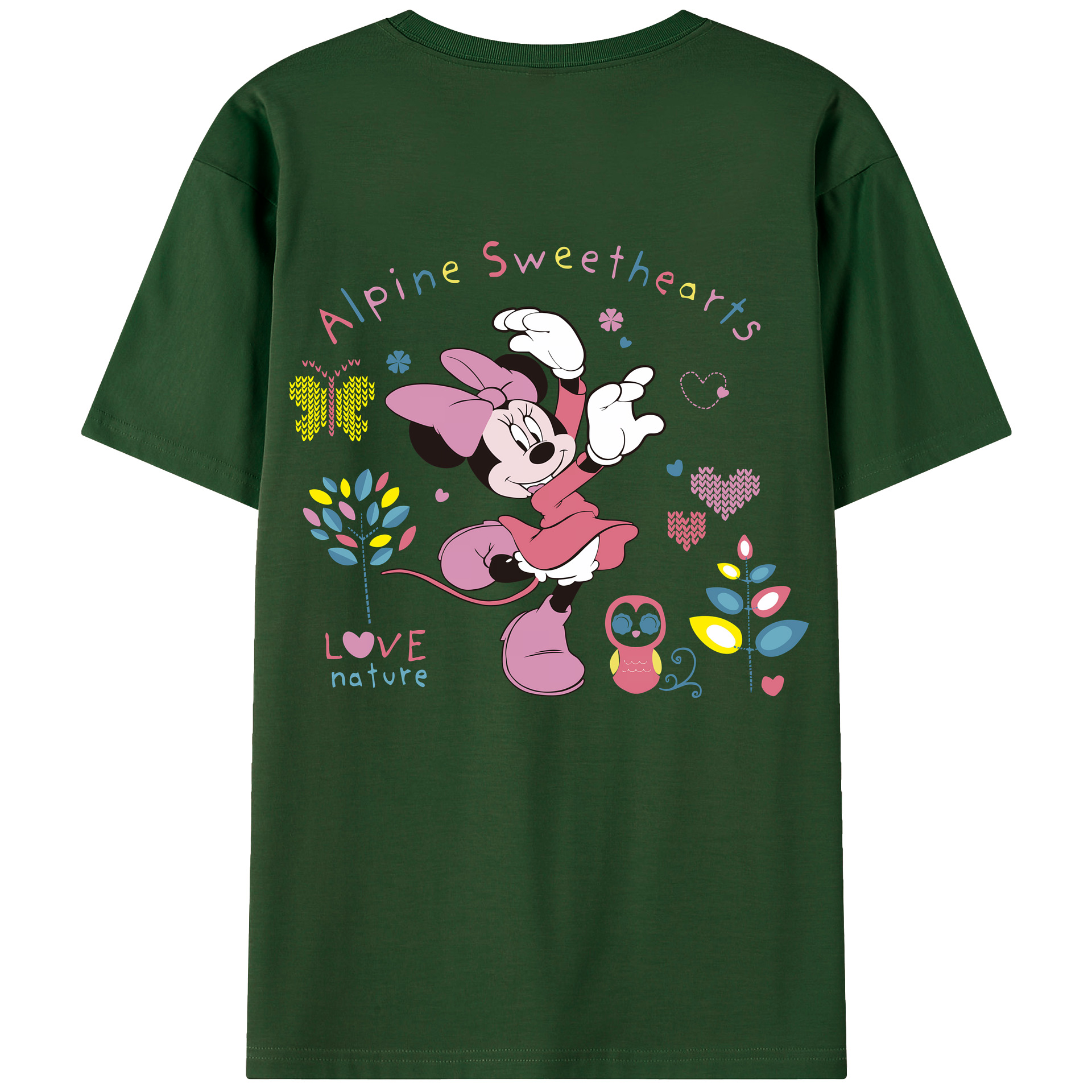 （画像用） ミッキーマウス Mickey Mouse 綿100％半袖Tシャツ（背面プリント）